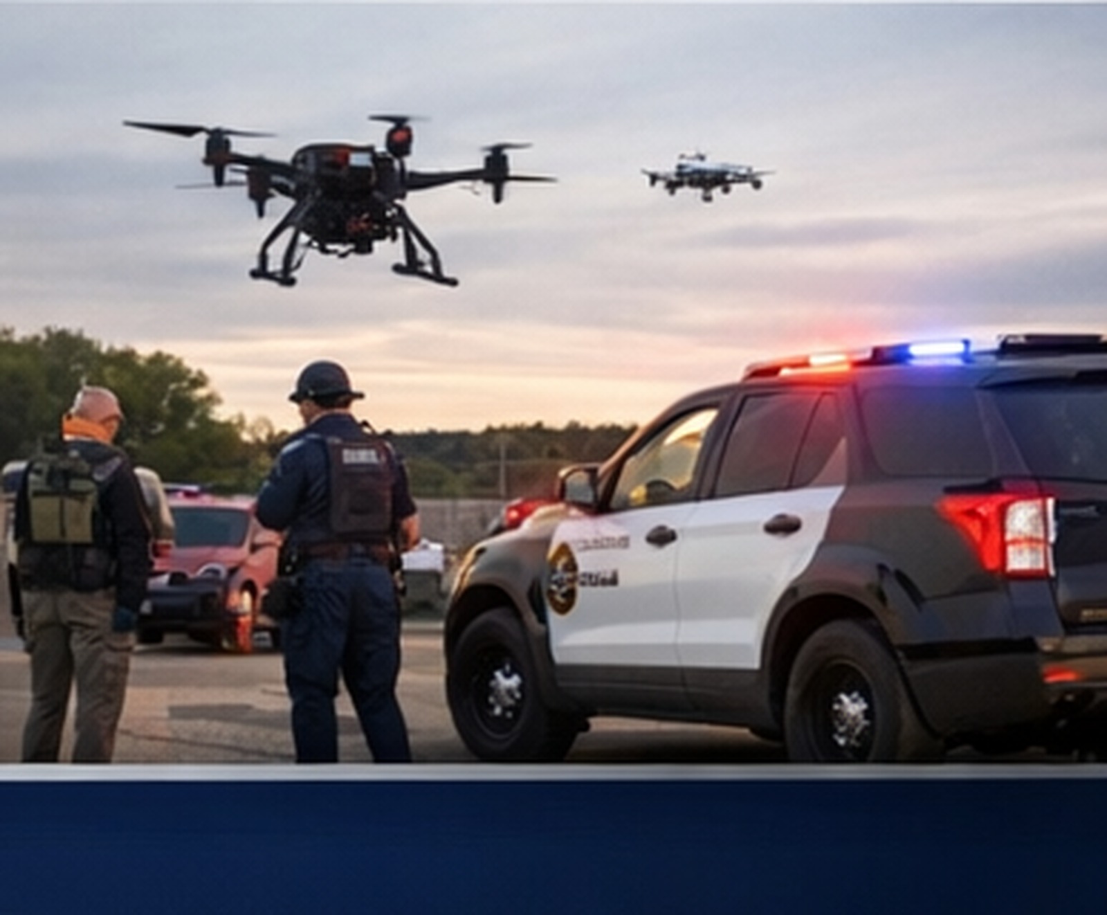Public-safety drone operation with emergency response vehicles in the field
